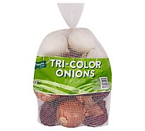 Signature Farms Tri Color Onion Prepacked Bag - 5 Lb