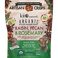 Kii Naturals Artisan Crisps Organic Bite Size Raisin Pecan & Rosemary - 5.3 Oz - Image 2