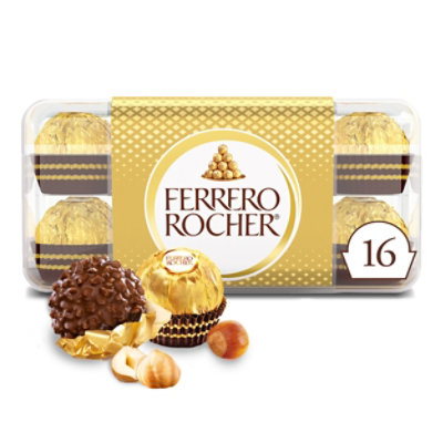 Ferrero Rocher Premium Milk Chocolate Hazelnut Chocolates - 16 Count - Image 1