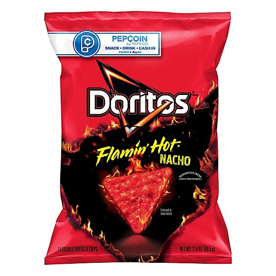Doritos Tortilla Chips Flamin Hot Nacho - 3.12 Oz