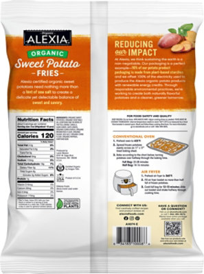 Alexia Frozen Food Sweet Potato Fries Organic Sweet & Savory With Sea Salt - 15 Oz - Image 6