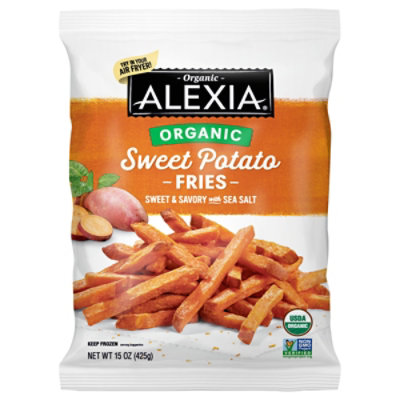 Alexia Frozen Food Sweet Potato Fries Organic Sweet & Savory With Sea Salt - 15 Oz