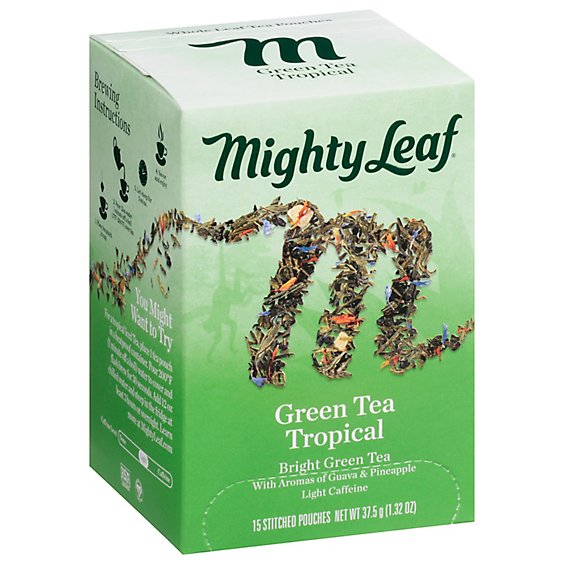 Mighty Leaf Tropical Green Tea - 15 Count