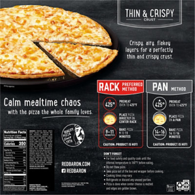 Red Baron Pizza Thin & Crispy Five Cheese - 14.87 Oz - Image 6