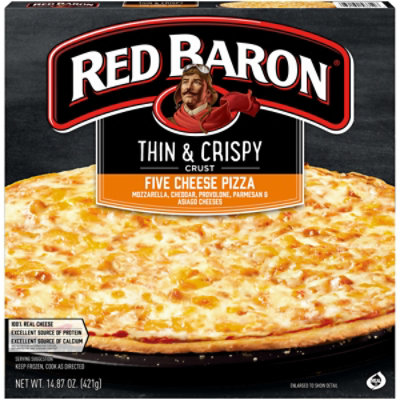 Red Baron Pizza Thin & Crispy Five Cheese - 14.87 Oz - Image 1