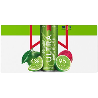 Michelob ULTRA Infusions Lime And Prickly Pear Cactus 4% ABV Light Beer In Cans - 18-12 Fl. Oz. - Image 4