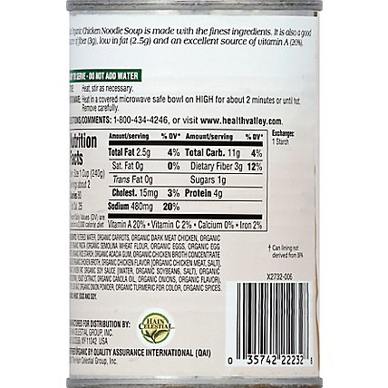 Health Valley Organic Soup Chicken Noodle - 15 Oz - Image 3
