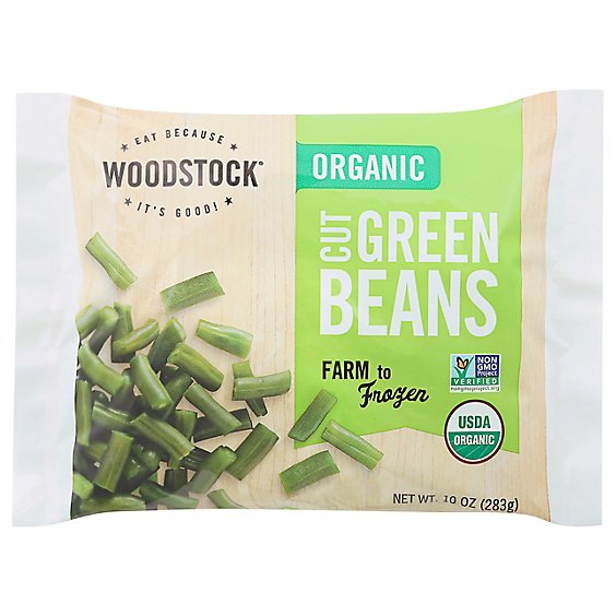 Woodstock Organic Green Beans Cut - 10 Oz