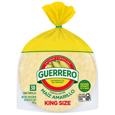 Guerrero Yellow Corn King Size Tortillas - 30 Count - Image 1