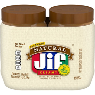 Jif Peanut Butter Creamy Natural - 2-40 Oz - Image 2