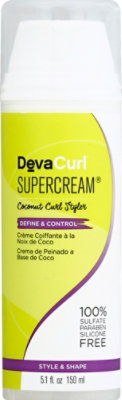 DevaCurl Supercream Curl Styler Coconut Define & Control Style & Shape - 5.1 Fl. Oz. - Image 2