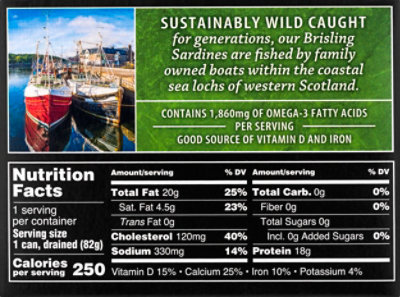 Crown Prince Sardines Brisling In Extra Virgin Olive Oil - 3.75 Oz - Image 6