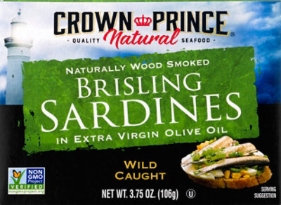 Crown Prince Sardines Brisling In Extra Virgin Olive Oil - 3.75 Oz - Image 2
