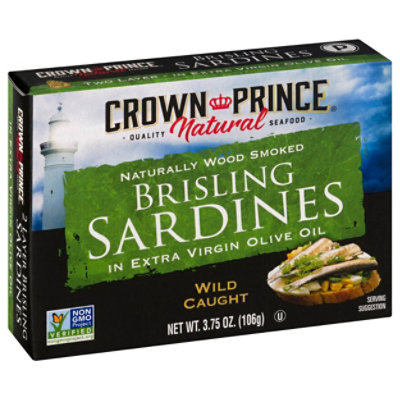 Crown Prince Sardines Brisling In Extra Virgin Olive Oil - 3.75 Oz - Image 1