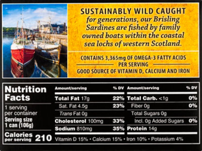 Crown Prince Sardines Brisling In Mustard - 3.75 Oz - Image 6