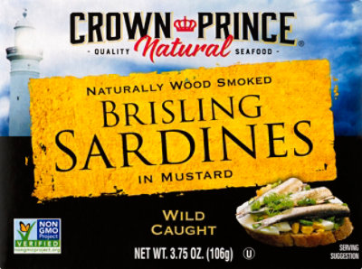 Crown Prince Sardines Brisling In Mustard - 3.75 Oz - Image 2
