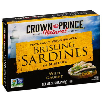 Crown Prince Sardines Brisling In Mustard - 3.75 Oz - Image 1