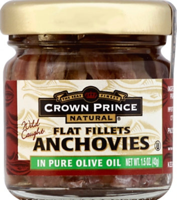 Crown Prince Anchovies Flat Fillets In Pure Olive Oil - 1.5 Oz - Image 2