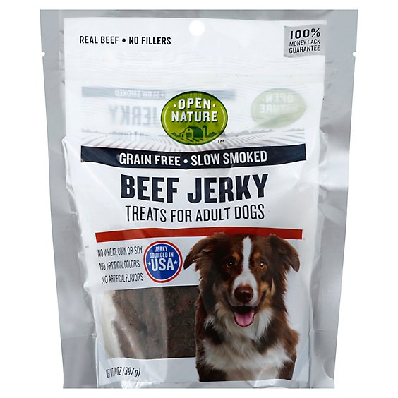 Open Nature Treats For Adult Dogs Beef Jerky - 14 Oz