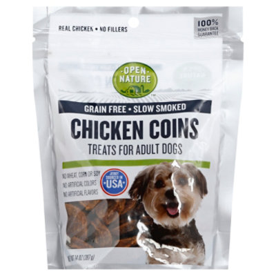 Open Nature Treats For Adult Dogs Chicken Coins - 14 Oz 