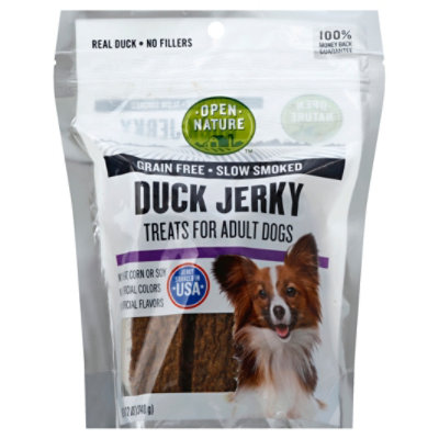 Open Nature Treats For Adult Dogs Duck Jerky - 12 Oz