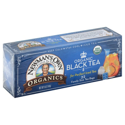 Newmans Own Organics Black Tea Organic Family Size 22 Count - 5 Oz - Image 1