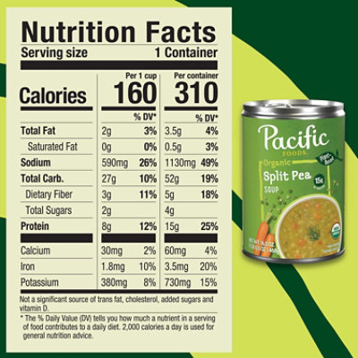 Pacific Foods Organic Split Pea Soup - 16.5 Oz - Image 4