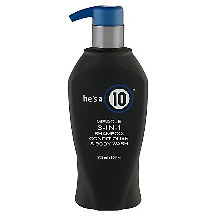 Its A 10 Hes A 10 Shampoo Conditioner & Body Wash Miracle 3 In 1 - 10 Fl. Oz. - Image 3