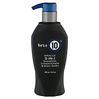 Its A 10 Hes A 10 Shampoo Conditioner & Body Wash Miracle 3 In 1 - 10 Fl. Oz. - Image 3