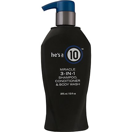 Its A 10 Hes A 10 Shampoo Conditioner & Body Wash Miracle 3 In 1 - 10 Fl. Oz. - Image 2