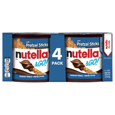 Nutella & Go Hazelnut Spread & Pretzel Sticks - 4-1.9 Oz