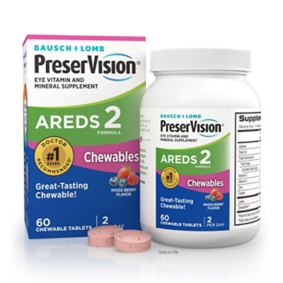 PreserVision AREDS 2 Mixed Berry Eye Vitamin Formula - 60 Count - Image 1