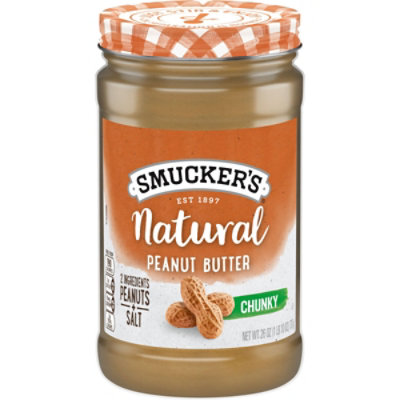 Smuckers Peanut Butter Natural Chunky - 26 Oz - Image 1