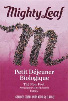 Mighty Leaf Organic Fair Trade Certified Breakfast Black Tea - 15 Count - Image 5