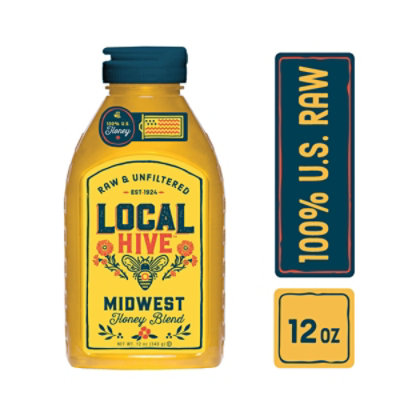 Local Hive Honey Raw & Unfiltered Midwest - 12 Oz - Image 1