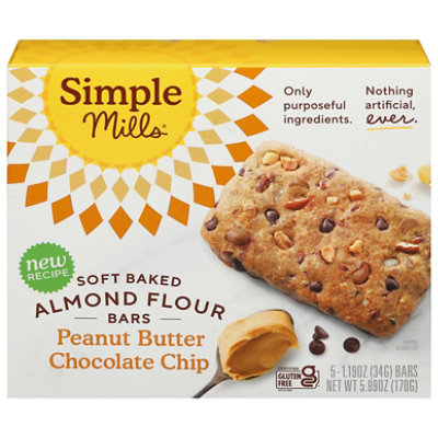 Simple Mills Bar Soft Baked Peanut Butter Chocolate Chip - 5.99 Oz - Image 3