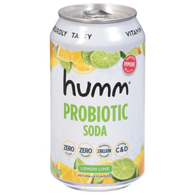 Humm Lemon Lime Probiotic Soda - 12 Fl. Oz. - Image 3