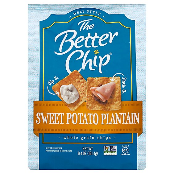 The Better Chip Chips Whole Grain Sweet Potato Plantain - 6.4 Oz