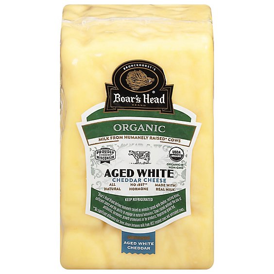 Boars Head Cheese Simplicity Organic Cheddar White Slicing Loaf - 0.50 Lb