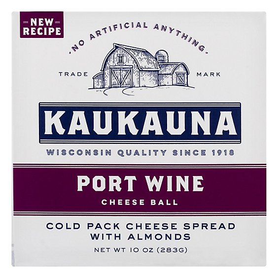 Kaukauna Port Wine All Natural Cheese Ball - 10 Oz.
