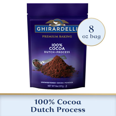 Ghirardelli Premium 100% Cocoa Dutch Process Unsweetened Cocoa Powder - 8 Oz - Image 1