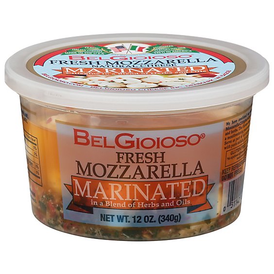 BelGioioso Fresh Marinated Mozzarella Cheese Ciliegine Cup - 12 Oz