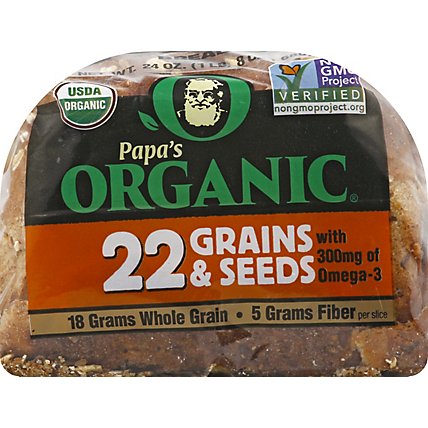 Papas Organic Bread Multigrain With Flax Seeds - 24 Oz - Image 2