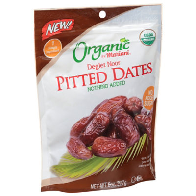 Mariani Organic Dates Pitted Deglet Noor - 8 Oz - Image 1