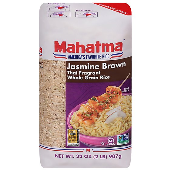 Mahatma Rice Jasmine Brown - 2 Lb
