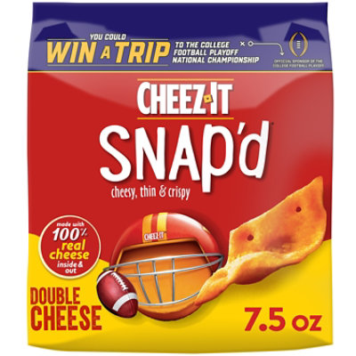 Cheez-It Snapd Cheese Cracker Chips Thin Crisps Double Cheese - 7.5 Oz