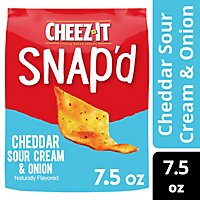 Cheez-It Snapd Cheese Cracker Chips Thin Crisps Cheddar Sour Cream Onion - 7.5 Oz - Image 2
