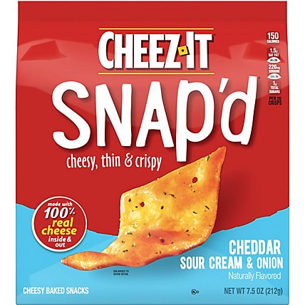 Cheez-It Snapd Cheese Cracker Chips Thin Crisps Cheddar Sour Cream Onion - 7.5 Oz - Image 5