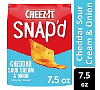 Cheez-It Snapd Cheese Cracker Chips Thin Crisps Cheddar Sour Cream Onion - 7.5 Oz