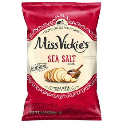 Miss Vickies Kettle Cooked Sea Salt Potato Chips - 8 Oz - Image 3